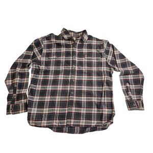 Jachs Shirt Mens 2XL XXL Red/ Black Plaid Tough Flannel Button Up